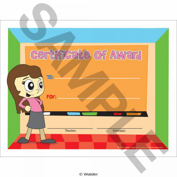 Certificate of Award for Girls