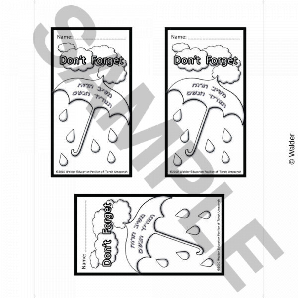 Don't Forget Mashiv Haruach Cards